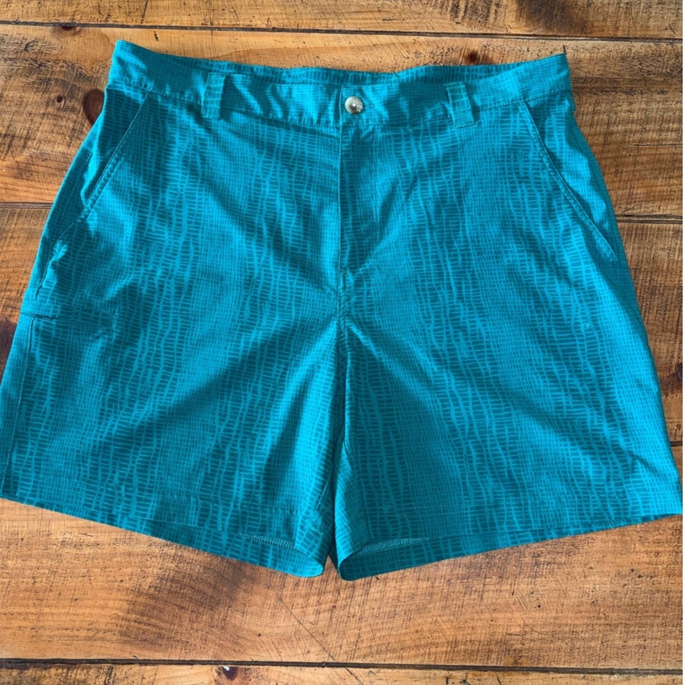 Columbia PFG Mens Green Performance Outdoor Fishing Shorts Size 36